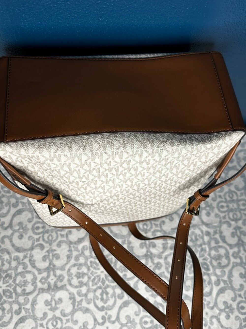 NWOT Michael Kors Large Jaycee Backpack in Vanilla with Gold Hardware - Picture 8 of 11